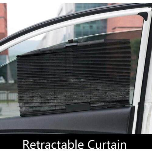 Car Curtain Retractable Breathable Automobile Auto Side Window Blinds Sunshade Cover Parasol UV Protection Curtain Truck Car Fro