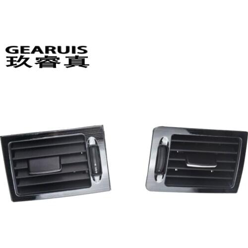 Car Styling AC Front air Outlet Trim Frame Decoration Stickers Covers For Mercedes Benz C class W204 Black Auto Accessories LHD