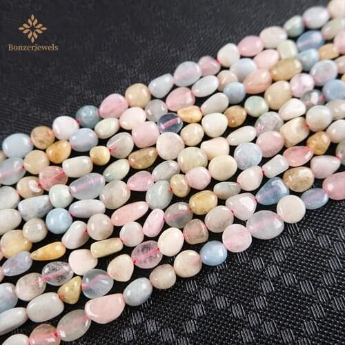 Natural Good Quality 6-8mm Irregular Morganite Crystal Stone Beads For Jewelry Making DIY Bracelet Necklace 15inches