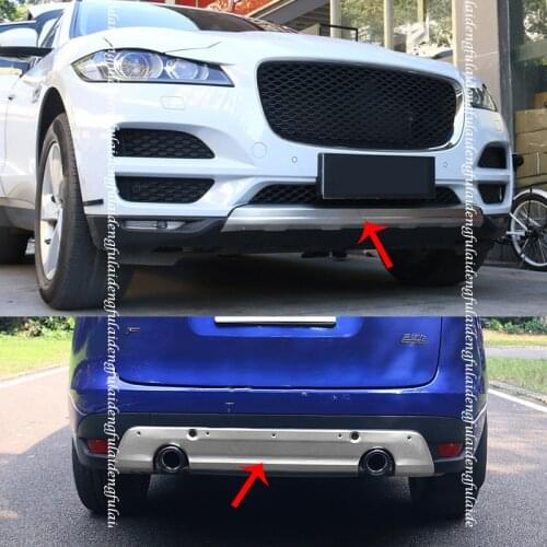 For Jaguar F-PACE Prestige&Premium 2016-2020 stainless Front&Rear Bumper Protector Guard Skid Plate Car accessories