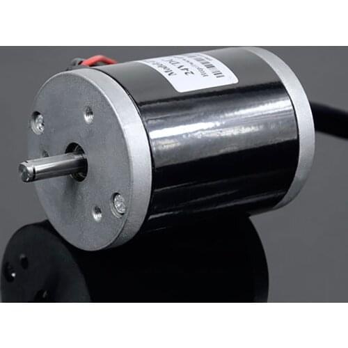 24V 150W 7000rpm High Torque DC Motor Low Noise Dual Ball Bearings Carbon Brush Motor for Mini Bead Lathe Machine Shaft Dia 8mm