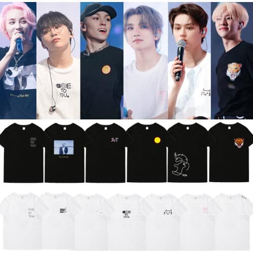 Seventeen T Shirt Ode to You Summer T-shirt Cotton Personal Signature Clothes Kpop Tshirt Women/men Short Sleeve O-neck Print