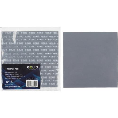 GELID Heat Dissipation Thermal Pad 120x120mm 0.5mm/1.0mm/1.5mm Notebook GPU Card North South Bridge,RAM Cooler 12W/mk