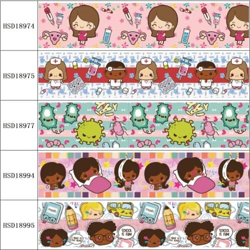 HSDRibbon free shipping 3" 75mm heat transfer printed hsd-design series Grosgrain Ribbon 50Yards/Roll