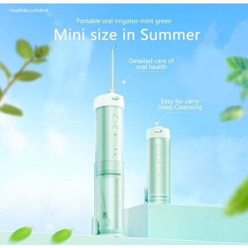 Oral Irrigator USB Rechargeable Water Flosser Portable Dental Water Jet 200ML Water Tank Waterproof Teeth Cleaner