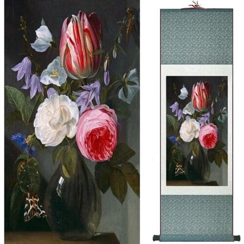 Flowers painting Chinese traditional art painting home decoration paintings20190817025