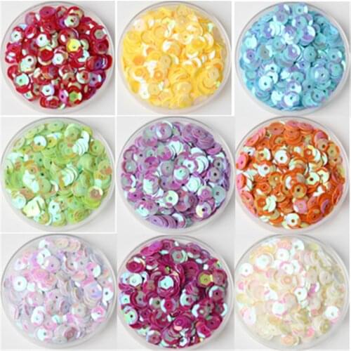Multi Size Mix Color 4mm 5mm 6mm Sequin PVC Round Cup Sequins Paillettes Sewing Wedding Crafts Women Garments Accessories 10g