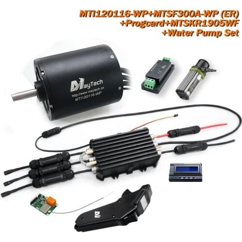 Maytech 120116 Motor Fully Waterproof Electric Hydrofoil Boat Jetski Kit 300A ESC 1905WF Waterproof Remote