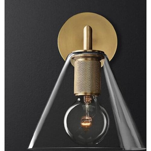 Minimalist glass designer living room decorative wall lamp home simple personalized bedroom bedside lamp Nordic style