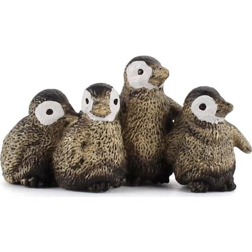 Marine Life Model Penguin Cub Hand-drawn Simulation Little Penguin Mini Animal Decoration Parent-child Cognitive Toy