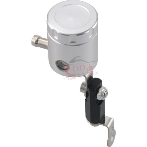 Motorcycle Sliver Brake Clutch Cylinder Fluid Oil Cup Reservoir w/Pipe Bracket Universal For Harley Yamaha Motorcycle