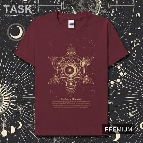 The Magic Hexagram Star Exploration mens t shirt sporting sports t-shirt fashion Short-sleeved meeting tees Top clothes summer