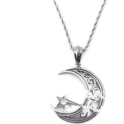 Star Moon Titanium Steel Mens Pendant Summer Pendant Accessories