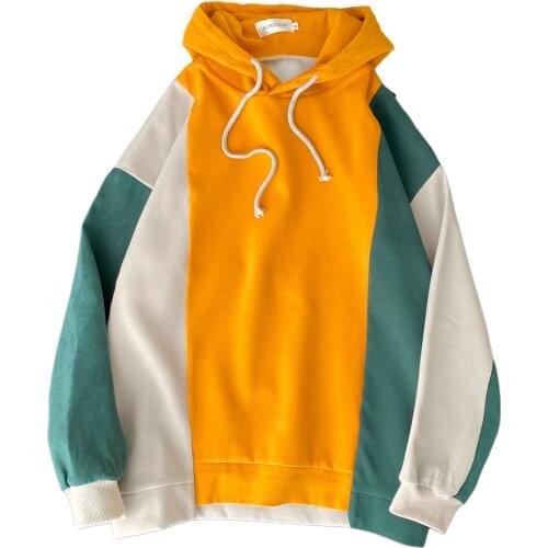 Hoodie Men Trendy Jumper Large Size Color Matching Sweatshirt Leisure Streetwear Fashion Tidal Current The New Listing