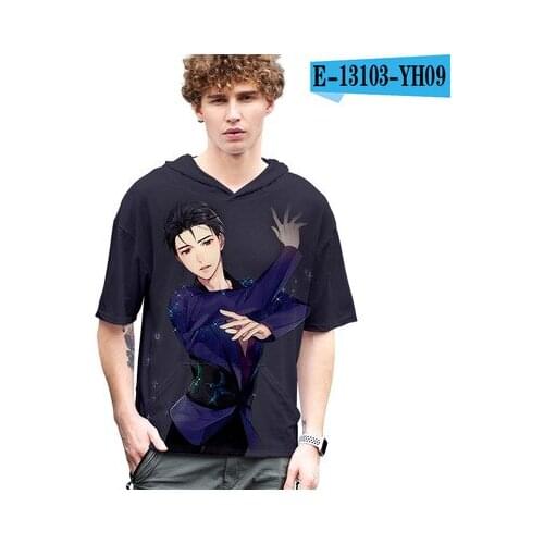YURI on ICE 13113 Anime T-Shirts Casual Shirt Short Sleeve Summer Cartoon Tshirt Unisex Gift