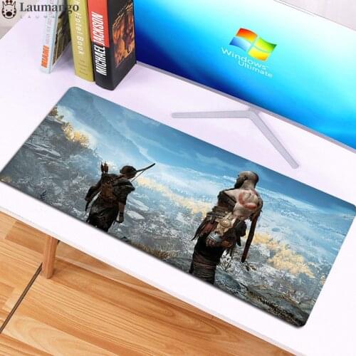 God of War Desk Mat Gaming Mouse Pad Accessories Computer Gamer Customized Mousepad Anime Mausepad for Computers Mice Keyboards