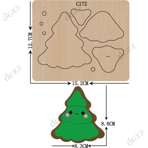 New Christmas tree Wooden die Scrapbooking C-172 Cutting Dies Compatible with most die cutting machines