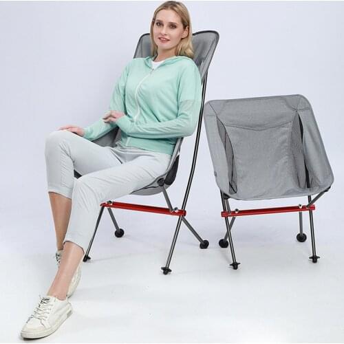 New Outdoor Camping Chair Aluminum Alloy Portable Folding Camping Seat For Fishing Festival Picnic BBQ Beach Ultralight Chair