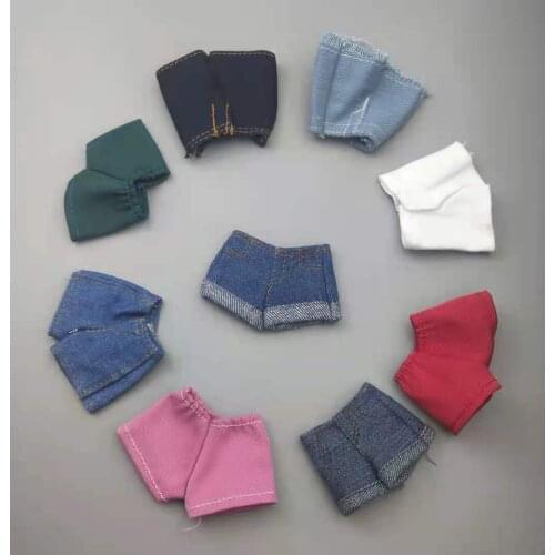 1/6 BJD Doll Clothes For Barbie Clothes Denim Jeans Shorts Trousers Outfits For Blythe Dolls Accessories Kids Dollhouse Toy 1:6