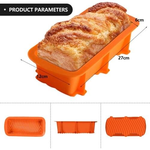 Rectangular Silicone Baking Non Stick Tin Toast Bread Pan Candy Toast Mould Baking Tool DIY Kitchen Supplies Cake Bakeware Pan