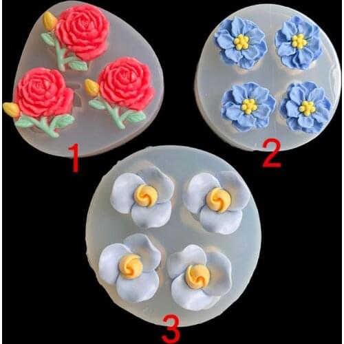 DIY Flower Epoxy Resin Casting Molds Rose Cuckoo Camellia Floral Silicone Mould A0NF