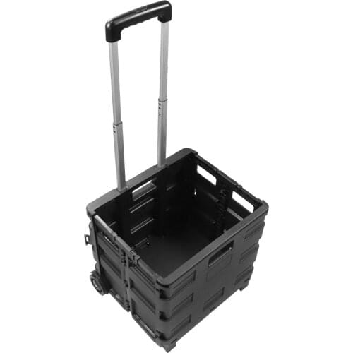 Foldable Shopping Cart with Handle 30L Large Capacity Collapsible Handcart with Wheels