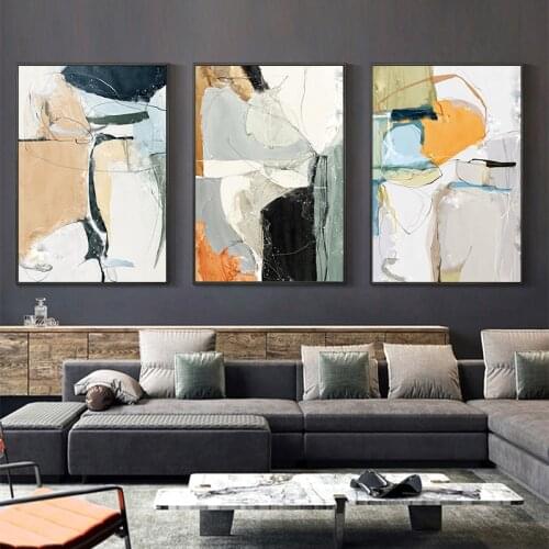 Nordic Modern Canvas Abstract Painting Art Picture Poster Printing Living Room Bedroom Wall Decoration Wall Frameless Painting