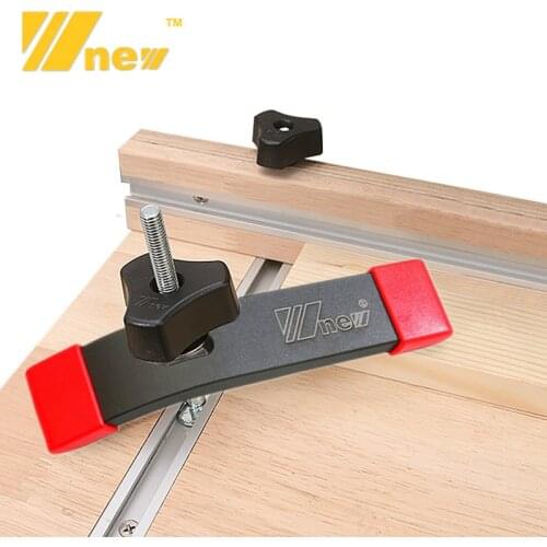 T-Track Hold Down Clamp Woodworking Chute Rail Table Saw Clamps High Strength Aluminum Alloy T Track CNC Router Clamp
