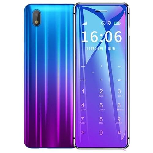 Ulcool V99 Super Mini Cellphone Ultrathin Card Metal Body Bluetooth 2.0 Anti-lost MP3 Dual SIM Card Backup Students Mobile Phone