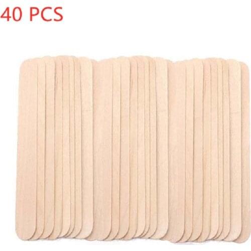 10/40pcs Disposable Wooden Waxing Wax Spatulas Spatula Tongue Depressor Hair Removal Stick Wax Medical Stick Beauty Health