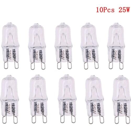 10PCS 120V 25W 40W 60W Oven Light Bulb G9 High Temperature Bulb Steamer Light G9 Oven Lighting Bulb