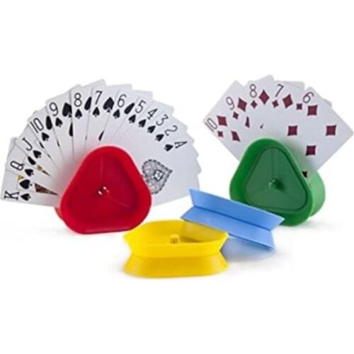4pcs/set Triangle Shaped Hands-Free Playing Card Holder Board Game Poker Seat