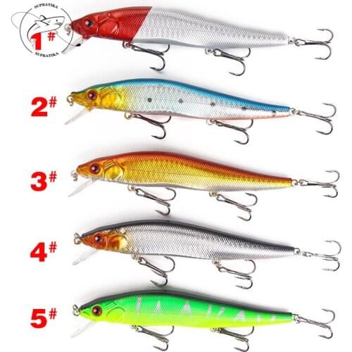 5Pcs/lot 3D Eyes Minnow Fishing Lure Bait For Sea River Hard Artificial Baits Floating Bass Fishing Carnkbait Pesca