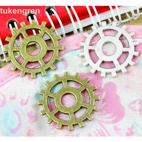 50PCS Vintage Metal Steampunk Gears Charms DIY Handmade Jewelry Charms Mechanics PUNK Gears Pendant Charms for Jewelry Making