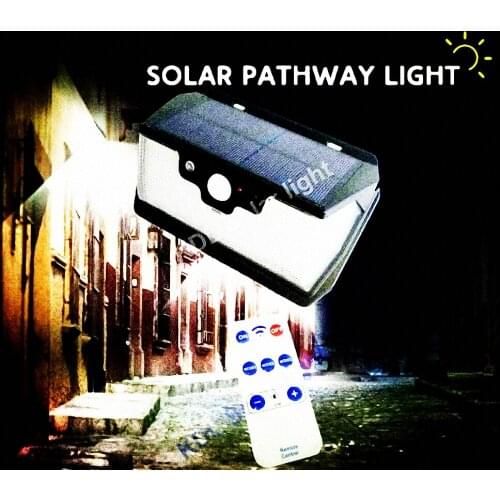 55 LED 900lm Solar Light remote control radar smart 3 side lighting outdoor l cam street wall lamp yard camp g