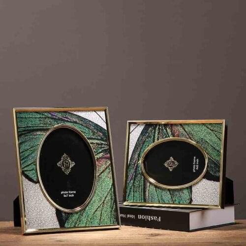 6/7 Inch Modern Light Luxury Metal Creative Photo Frame Living Room Decoration Crafts Gifts