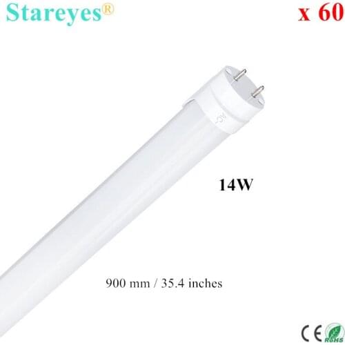 Free shipping 60 pcs 90cm T8 LED Tube light 14W SMD 2835 70 LED Epistar Chip High brightness 1120 Lm lamp bulb light AC85-265V