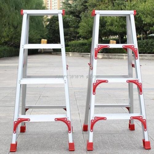 Aluminum Alloy Household Herringbone Ladder Thickening And Widening, Folding Ladder 2m, Double Side Project Telescopic P
