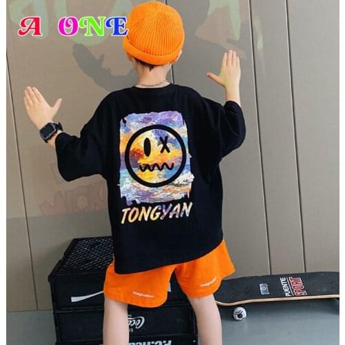 Summer boys tees kids tops baby t-shirt Street Fashion cartoon boys clothes 3T to 12yrs