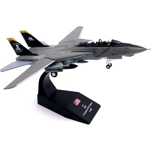 Diecast 1/100 Scale Military Model Toys F14A Grumman Tomcat F-14A VF103 Fighter USA Navy Army Air Force Metal Plane Models Gift