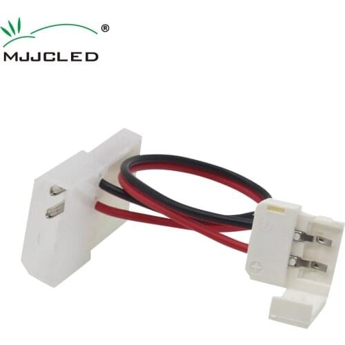 MJJC 15CM Large 4 Pin to 2 Pin 10MM Solderless LED Strip Connector for PC computer LED Flexible Strip Background Light