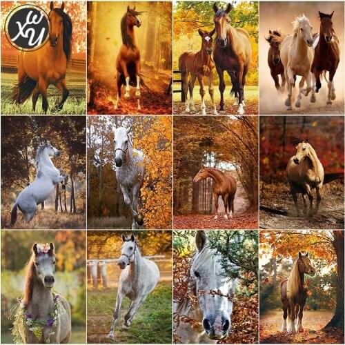 Full Drill Painting Kits Animals Diamond Art Mosaic Horse Round Square Rhinestones Stitch Embroidery Accessories for Home Decor