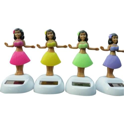 Plastic Solar-powered Dancing Hula Girls (Assorted Colors)