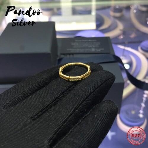 Charm Sterling Silver Copy 1:1 Replica, Pink Silver Octagonal Ring Yellow Silver Octagonal Ring 2021 Luxury Jewelry Gift