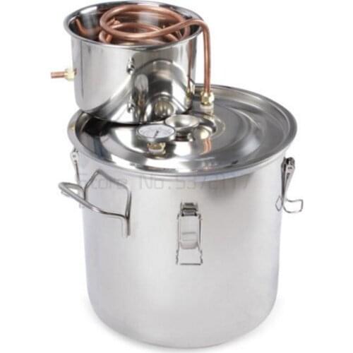 Durable Home DIY Distiller Moonshine Alcohol Stainless Copper Alcohol Whisky Water Wine Essential Oil Brewing Kit