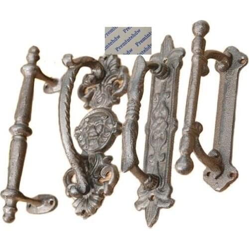 Rustic Vingtage Cast Iron Barn Door Pull Handle Gate Garden Fence Sliding Garage Shed