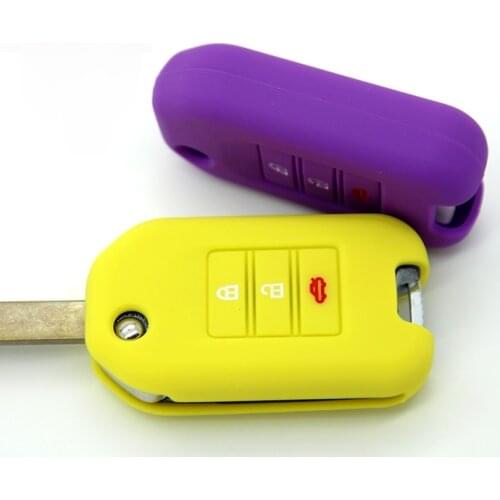 Car Key Cover Silicone Suitable for Honda Civic Folding 3-button Non-standard Remote Control Protective Cover Lock Key Bag