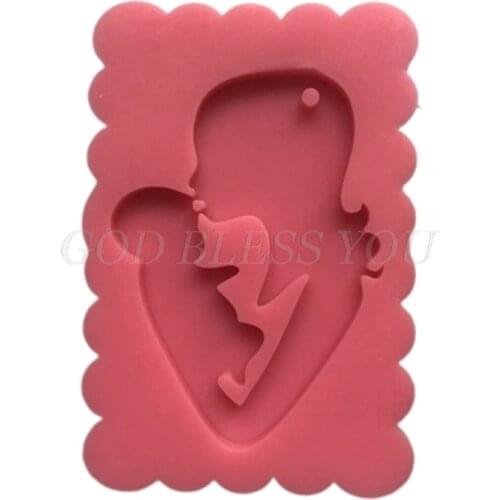 Super Glossy Mother and Baby Keychain Epoxy Resin Mold DIY Crafts Jewelry Pendant Making Keyring Casting Silicone Mould