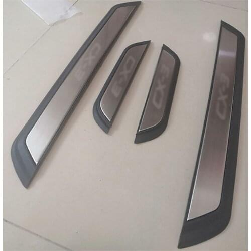 UBLUEE Accessories For Mazda CX-3 CX3 2018 2017 Door Sill Scuff Plate Welcome Pedal Stainless Steel Car Styling Car Accessories