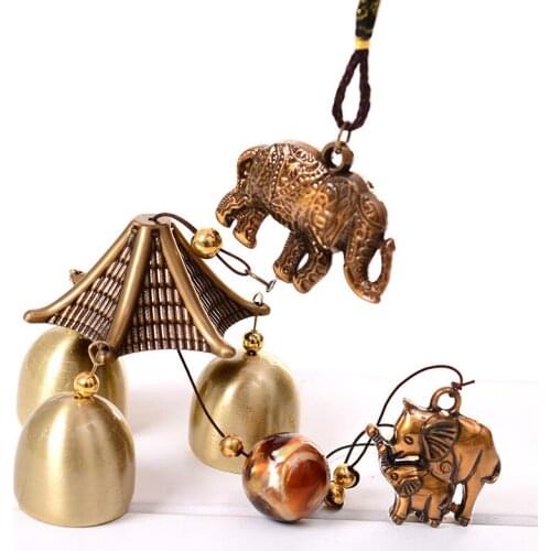 Wind Chime Antique Cooper Home Wall Hanging Decoration Windchime Garden Ornament Bells ALI88